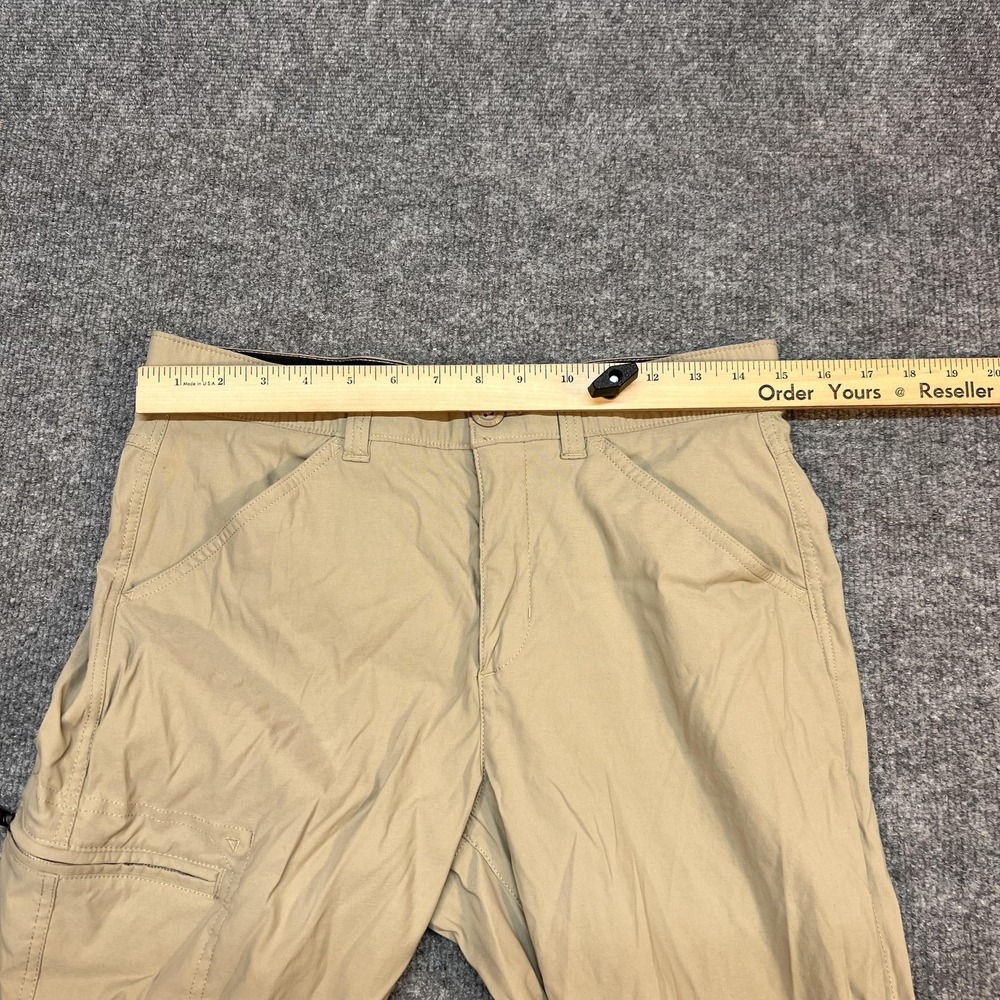 Eddie Bauer Pants Mens 32x29 Beige Cargo Microfiber Regular Fit Travel Outdoor - Picture 10 of 11